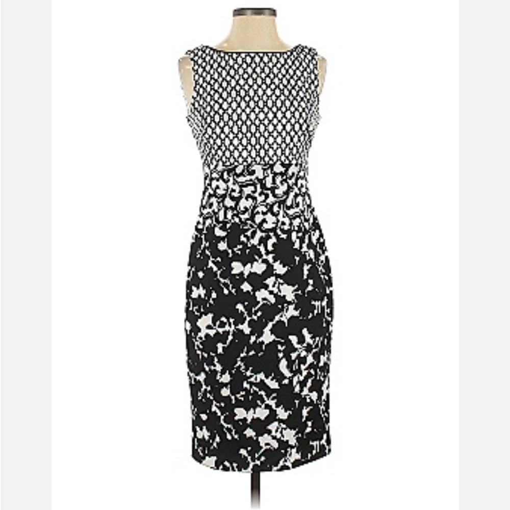 White House Black Market Printed Sheath Dress